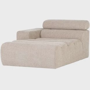 WOOOD Novi Chaise Longue Element Arm Links - Polyester- Naturel
