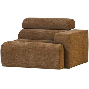 WOOOD Novi 1-Zits Element Bank Arm Rechts - PES - Karamelbruin Melange