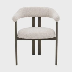 DÉJA Living - Eetkamerstoel - Stof - Taupe|Brons - Odense - Set van 2