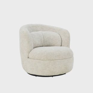 DÉJA Living - Draaifauteuil Beige Stof - Zithoogte 40cm - Lilou