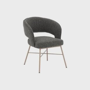 Goossens Eetkamerstoel Ostuni (stof) - Textiel met armleuning