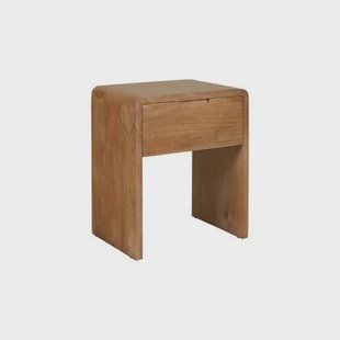 Nachtkastje Laros Hout - Noten|Bruin|Hout - Mango