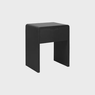 Nachtkastje Laros - Zwart|Hout - Mango - Mangohout