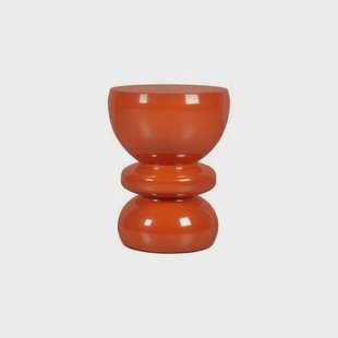 Bijzettafel Freiburg - Oranje|Rood - Metaal