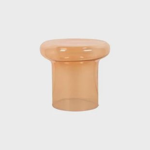 Bijzettafel Hannover - Oranje - Transparant Glas