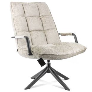 Draaifauteuil met Armleuning - Fauteuil - Beige - 70 x 80 x 100 cm