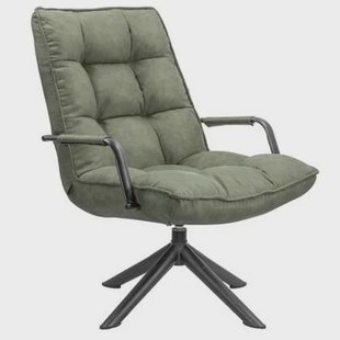 Draaifauteuil Met Armleuning - Fauteuil - Groen - 70 x 80 x 100 cm