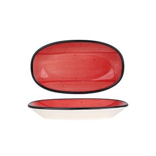 Bonna Serveerschaal - Aura Passion - Porselein - 19x11 cm - set van 2