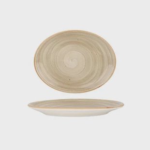 Bonna Serveerschaal - Aura Terrain - Porselein - 25x19 cm - set van 2