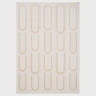 Amiah Retro vloerkleed - Forme Pavé abrikoos - 200x290 cm