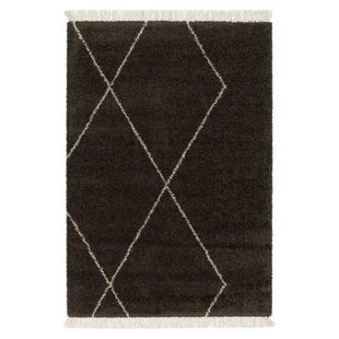 Boho&me Berber vloerkleed - Atlas Grid donkerbruin - 160x230 cm