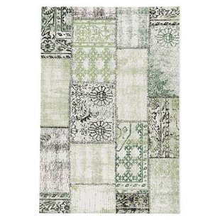 Boho&me Patchwork buitenkleed - Verdant Foliage groen - 160x230 cm