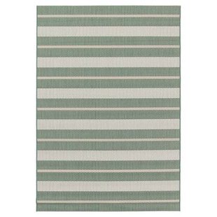 Boho&me Buitenkleed strepen - Verdance Cadence groen - 200x290 cm