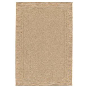 Boho&me Buitenkleed ruiten - Corde Cadre naturel|sunset - 160x230 cm