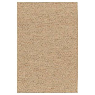 Boho&me Buitenkleed zig-zag - Corde Chevron naturel|sunset - 160x230