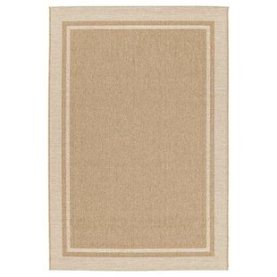 Boho&me Buitenkleed ruiten - Corde Cadre naturel|wit - 160x230 cm