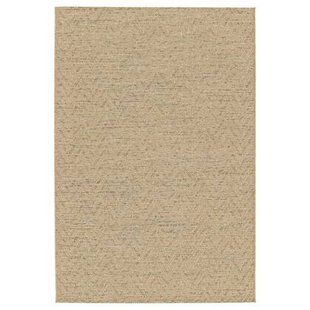 Boho&me Buitenkleed zig-zag - Corde Chevron naturel|groen - 200x290