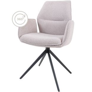 Home67 - Eetkamerstoel Miley - Bouclé - Naturel