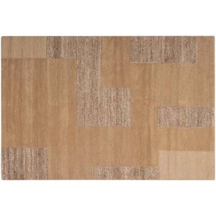 WOOOD Noven Handgeweven Vloerkleed - Wol - Zand - 170x240 cm