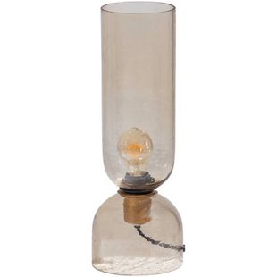 WOOOD Gigi Tafellamp Gehamerd Glas 38xØ15 cm - Naturel