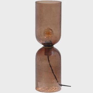 WOOOD Gigi Tafellamp Gehamerd Glas 51xØ15 cm- Bruin