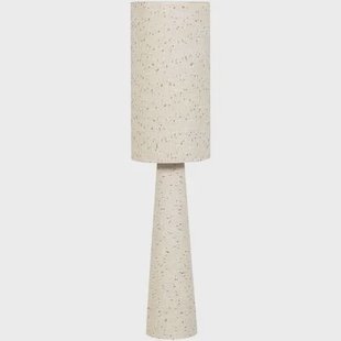 WOOOD Loft Vloerlamp - Metaal|Bouclé - Naturel Met Stippen 130xØ30 cm