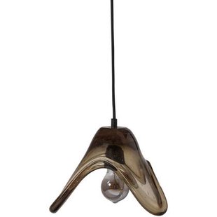 WOOOD Elle Hanglamp Groot - Glas - Groen - 17x25x22