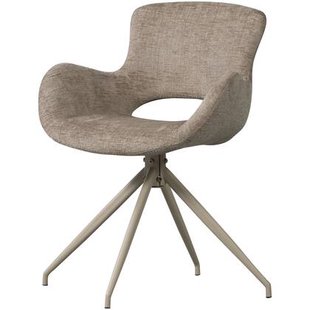 WOOOD Eliva Eetkamerstoel - Structure Zand - Paars - Set van 2