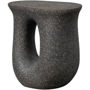 WOOOD Mason Bijzettafel Met Spikkels - Magnesium - Zwart - 45x42x33