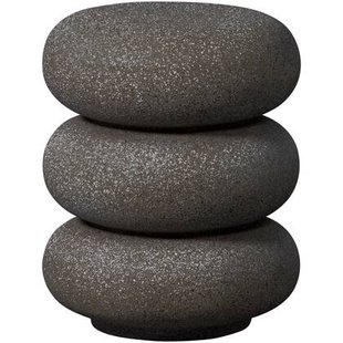 WOOOD Laurel Bijzettafel Met Spikkels - Magnesium - Zwart - 50x40x40