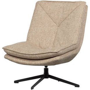 WOOOD Milaro Draaifauteuil - Polyester - Naturel Melange - 88x75x94