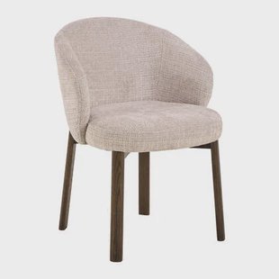 by fonQ Lura Eetkamerstoel - Donker Eiken / Beige