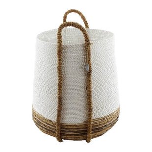 Van der Leeden Abaca Plantenmand Ø 40 cm - Wit