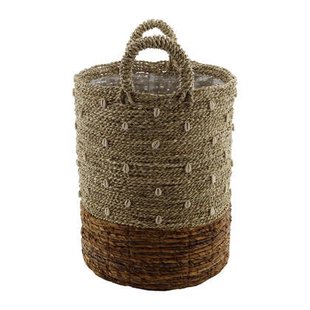 Van der Leeden Schelpen Plantenmand Ø 38 cm - Naturel