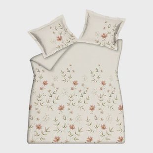 Vandyck Fleurine Dekbedovertrek 200 x 200/220 cm - Cream Tan