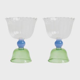 &k amsterdam Tulip Glas 2 st. - Groen