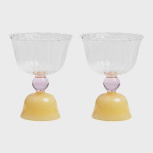 &k amsterdam Tulip Glas 2 st. - Karamel