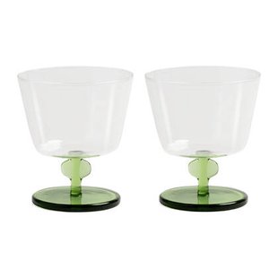 &k amsterdam Petal Waterglas 2 st. - Groen