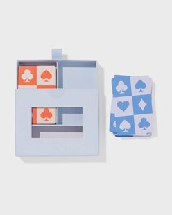 HEMA Speelkaarten 13x10cm blauw/oranje - 2 stuks