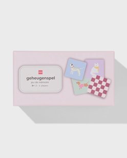 HEMA Geheugenspel katten en honden roze/aubergine