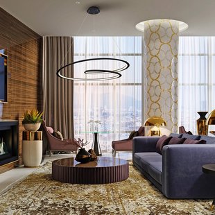 Schuller Valencia Lusvormige hanglamp, zwart. Metaal, aluminium. Ø 97 cm