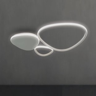 Viokef LED plafondlamp Helix, zilverkleurig, lengte 62 cm, metaal