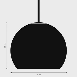 FRANDSEN hanglamp Ball Glass, zandgrijs, Ø 25 cm