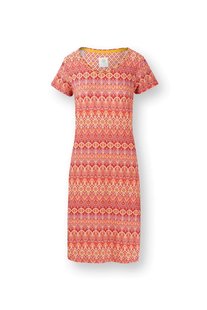 Pip Studio Daniela Nachthemd Korte Mouw Ashanti Rood XS
