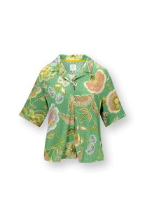 Pip Studio Flora Top Korte Mouw Matata Groen M