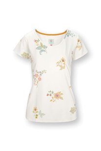 Pip Studio Tilly Top Korte Mouw Blossom Chique Wit XS