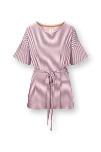 Pip Studio Tonya Top Korte Mouw Little Sumo Stripe Lila S