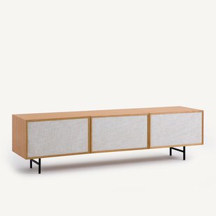 TV-meubel van eikenfineer en stof Pletenice