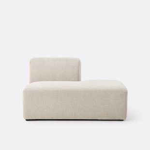 Modulaire rechte recamiere, structuurstof, Jasper