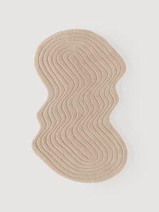 Handgetuft wollen vloerkleed Aliza in organische vorm